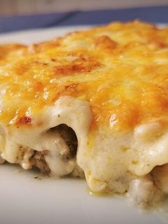 Una foto de Canelones de Pollo, Champiñones y Foie