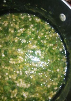 A picture of White okro soup.
