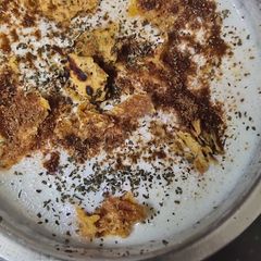 A picture of Besan chila Raita.