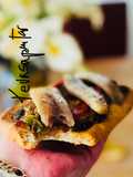 Escalivada and Smoked Sardine Flatbread in the Air Fryer