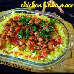 A picture of Chicken tikka macroni.