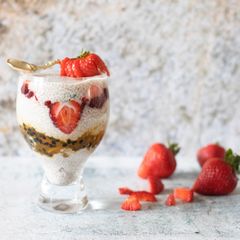 A picture of Overnight soaked Chia pudding.