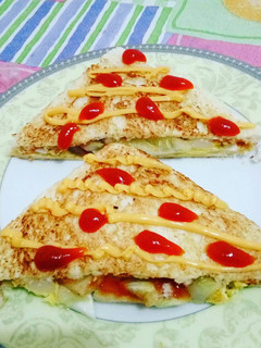 Foto resep Roti isi telur dan sayur