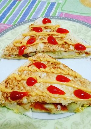 Foto resep Roti isi telur dan sayur