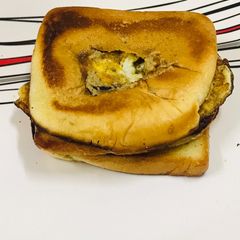 A picture of Egg toast sandwich for breakfast.