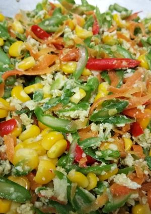 Foto resep Orak-arik Warna-warni (Jagung,Wortel,Buncis)