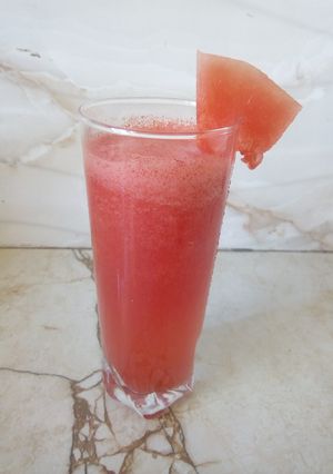 A picture of Watermelon & lime juice #Teamcontest#Bigfive#kidsmenu#drink.