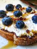 Chocolate, Ricotta, and Blueberry Toast in Air Fryer