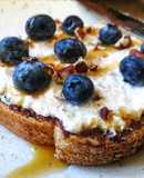 Chocolate, Ricotta, and Blueberry Toast in Air Fryer