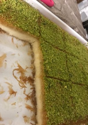 صورة لوصفة كنافه بين نارين ولا اطيب وراح تنجح معكم ميه بلميه 😄