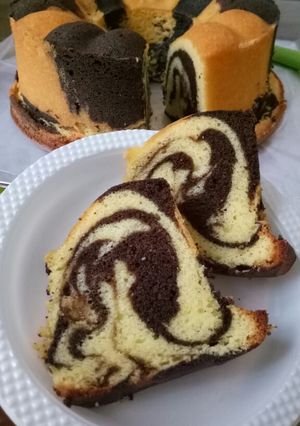 Foto resep Marble Cake ala Law Thomas loyang 20