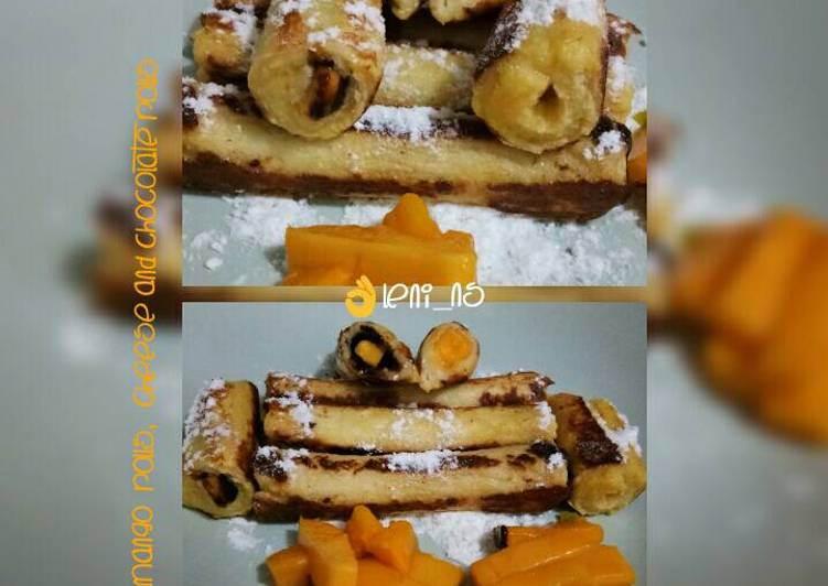 Mango rolls, cheese and chocolate rolls