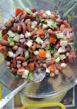 पौष्टिक शुरुआत _राजमा पीनट सलाद रेसिपी मुख्य फोटो