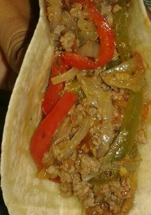 Una foto de Tacos de carne picada, con las tapas de rapiditas