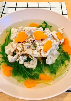 日本水菜豬肉煮🥬 的食譜成品照片