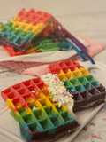 Bunte Waffeln