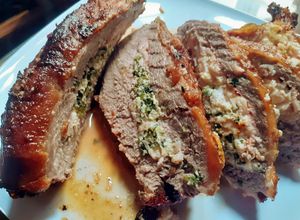 Una foto de Picanha Rellena al horno /Picanha Recheada no forno