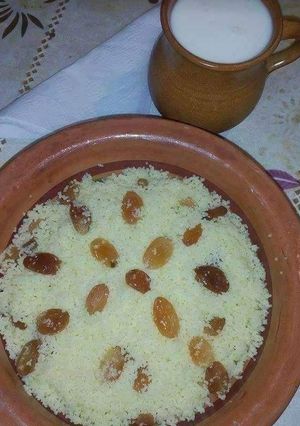 صورة لوصفة مسفوف الزبيب باللبن