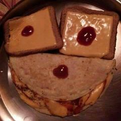 A picture of Sanchit's cheese omelette .