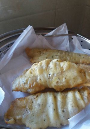Una foto de Milanesas de pescado. 🐟🍅🍋🍜