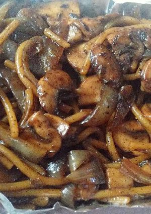 Foto resep Spagetti with mushroom blackpapper
