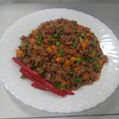 A picture of Stewed minced meat/Kima. #Authormarathon.