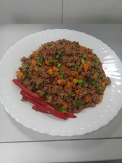 A picture of Stewed minced meat/Kima. #Authormarathon.