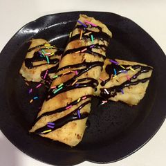 A picture of Chocolate tortilla roll.