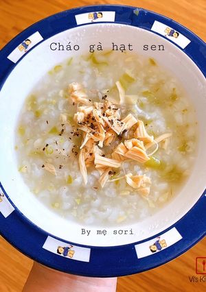 Hình của món Cháo gà hạt sen.