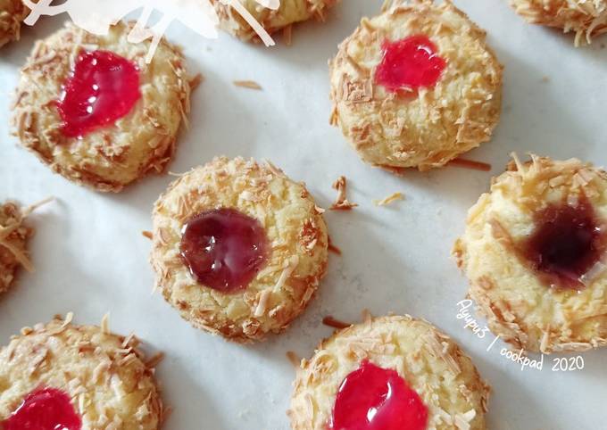 😍Thumb Print Cookies with Jam Filling