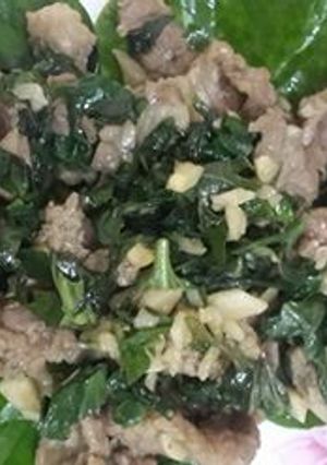 Hình của món Thịt  bò xào lá lốt.
