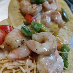 A picture of Shrimp Fajita Tacos.