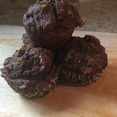Chocolate pumpkin muffins A picture of Chocolate pumpkin muffins.