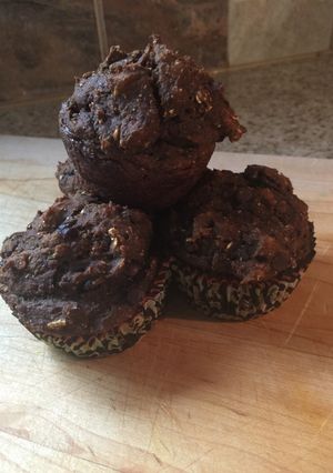 A picture of Chocolate pumpkin muffins.