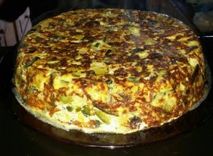 Una foto de Tortilla de zapallito verde