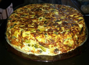 Una foto de Tortilla de zapallito verde