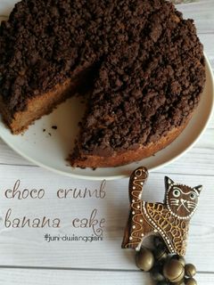 Foto resep Choco crumb banana cake
