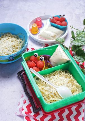 Foto resep Bekal Anak - Spaghetti Carbonara Simpel
