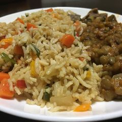 A picture of Fried vegetable rice.