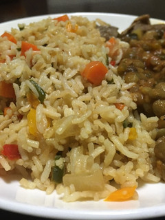 A picture of Fried vegetable rice.