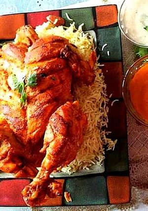 A picture of Lahori chicken chargha.