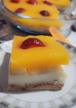 Une photo de Dessert au lait et orange
