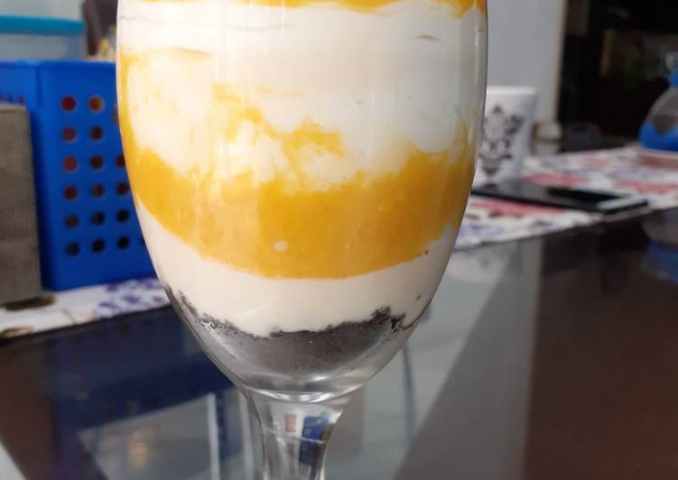 Cara Gampang Membuat Manggo oreo cheese lumer Anti Gagal