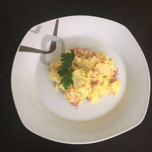 Revuelto de papas con tocino o jamón con Thermomix TM5