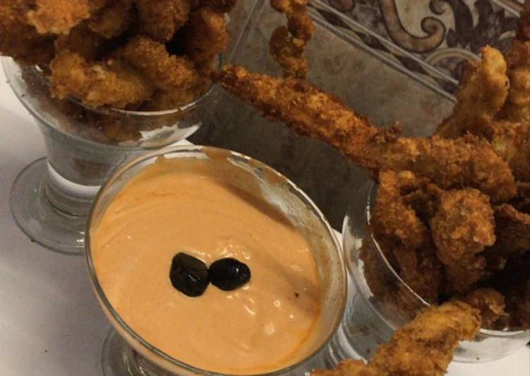 اصابع دجاج مقرمشة 😋😋