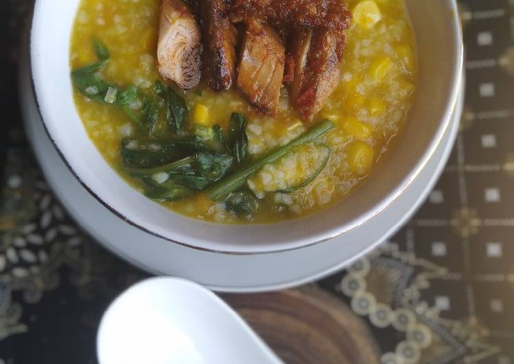 ragam menggodok Bubur Manado🍲 yang selera bertambah