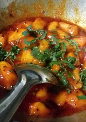 A picture of Ripe mango sabji.