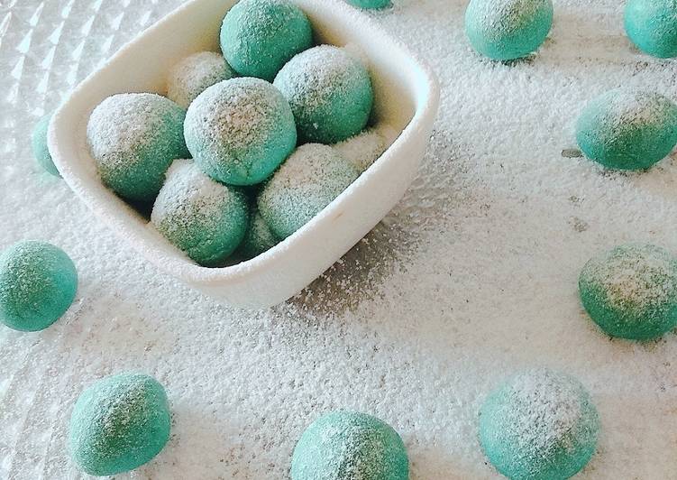 Milky blue balls
