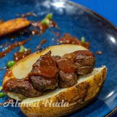 لحم 🥩 مشوي بصوص الباربيكيو.. للافطار 🌘😋-レシピのメイン写真