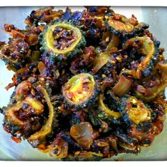A picture of Fried BitterGourd.